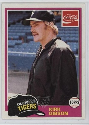 1981 Topps Coca-Cola Team Sets Detroit Tigers Kirk Gibson #11 Rookie RC 0dr5