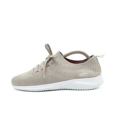 Skechers Damen SN 12539 Schuhe Beige Textil Low-Top Atmungsaktiv Sneaker EU 37