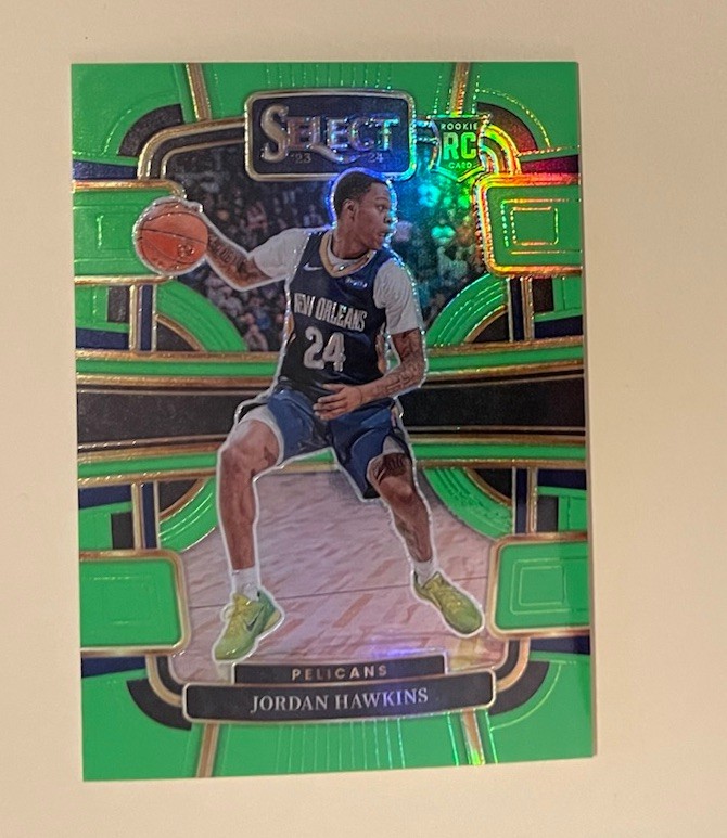 2023-24 Panini Select Concourse Jordan Hawkins RC Neon Green Prizm /75