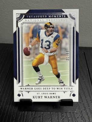 2025 National Treasures Football Kurt Warner  Treasured Moments  01/99 STL Rams