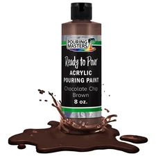 Pouring Masters Chocolate Brown 8-Ounce Bottle Water-Based Acrylic Pouring Paint