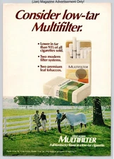 Philip Morris Multifilter Cigarettes Promo Vintage 1972 Advertisement