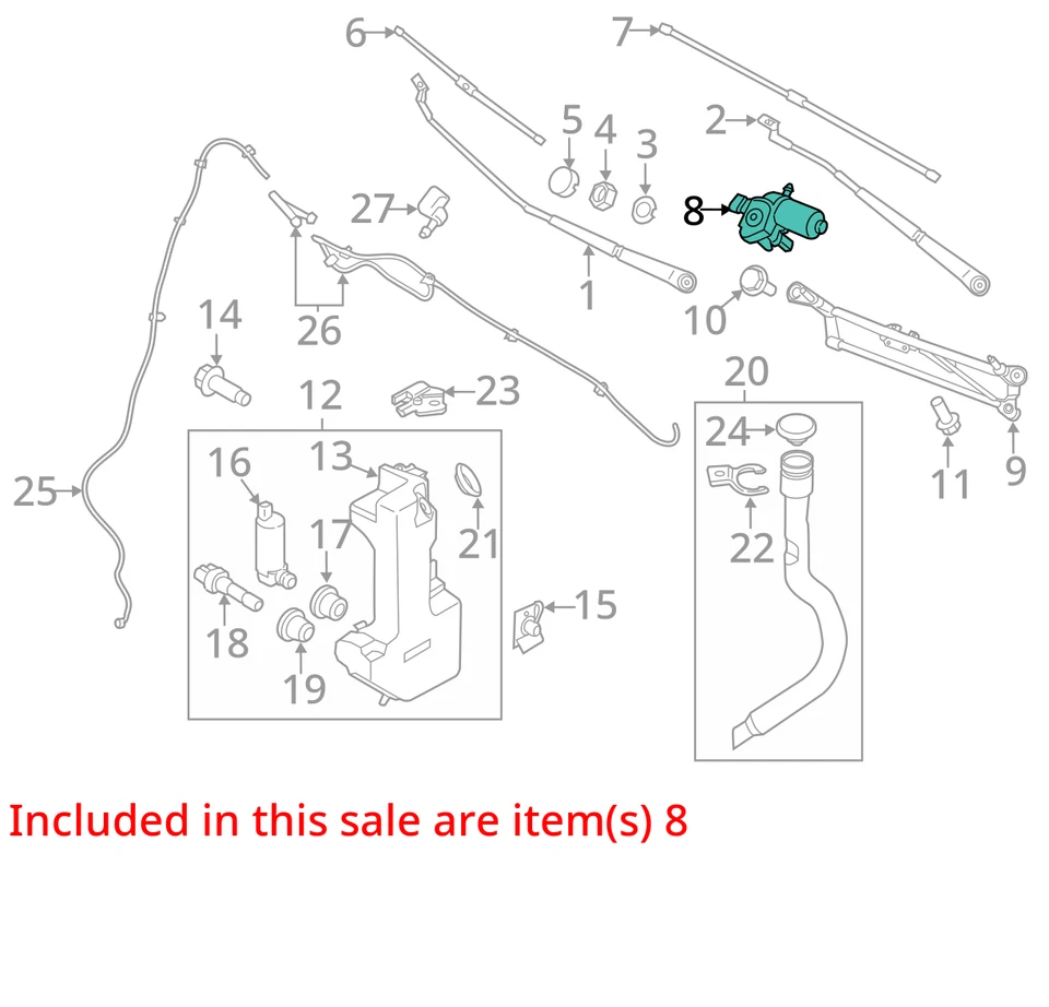 Ford Transit 150 2018 motor limpiaparabrisas delantero fabricante de equipos originales 84 k millas - LKQ356296121 Foto 4 de 4