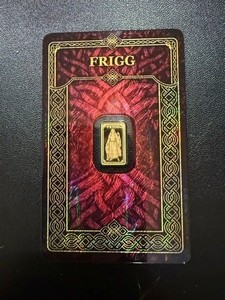 2026 Gods of Germania Frigg 1/100 oz Gold Proof Minted Bar in Safepack