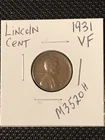 1931 Lincoln Cent  VF