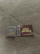Mole Mania Game Boy Nintendo GB Game Cartridge and Manual