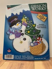 xmas stocking felt kit,snowman and tree, all materials included to complete,