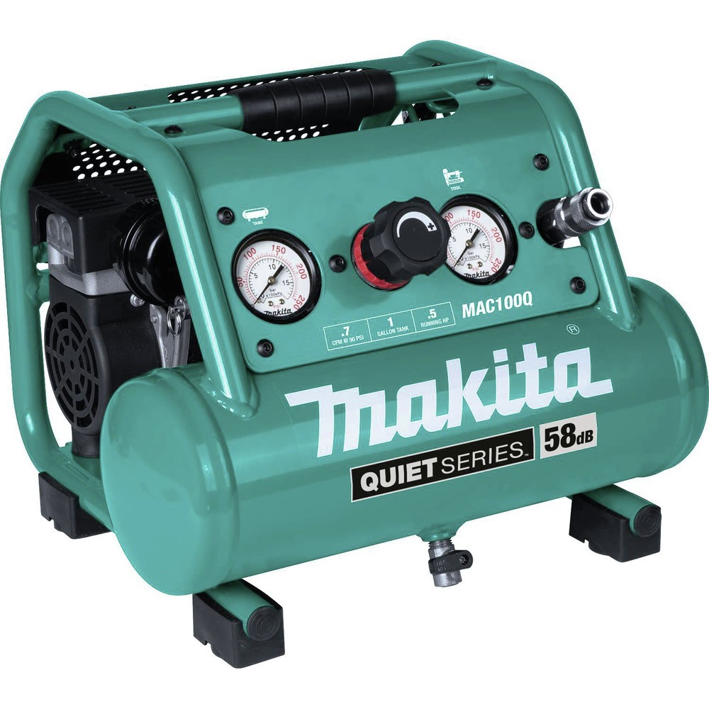 Makita MAC100Q-R Quiet Series 1/2 HP 1 gal. Air Compressor makita compressor ⓶