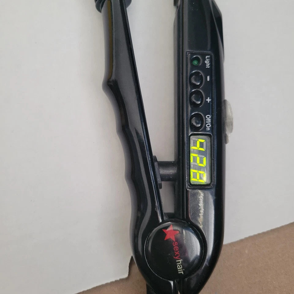 Sexy Hair Ceramic Iron Curve Plates Straighten Curl Fast HeatUp Digital Control - Image 3 of 4