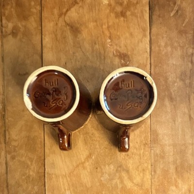 Hull Brown Drip Glaze Ceramic Mugs Set of 2