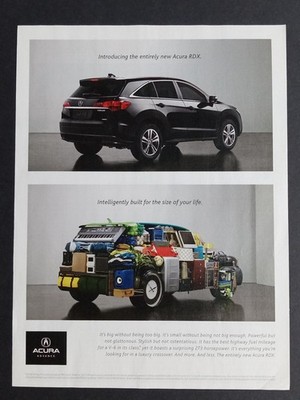 Acura RDX 2013 Luxury Crossover SUV Vintage Print Ad Original 2012 Paper Advert