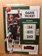 Giannis Antetokounmpo #73 2021-22 Contenders Game Ticket Bronze Bucks D0125A