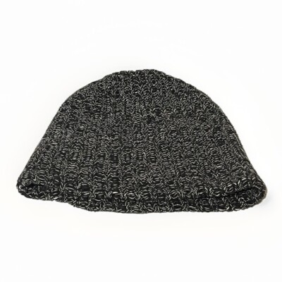 Love Your Melon Black/White Marled Slouch Beanie Hat Made In  display picture 3