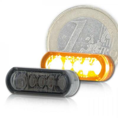 LED-Einbaublinker Blinker Heat getönt Paar mit Gehäuse Universal Motorrad