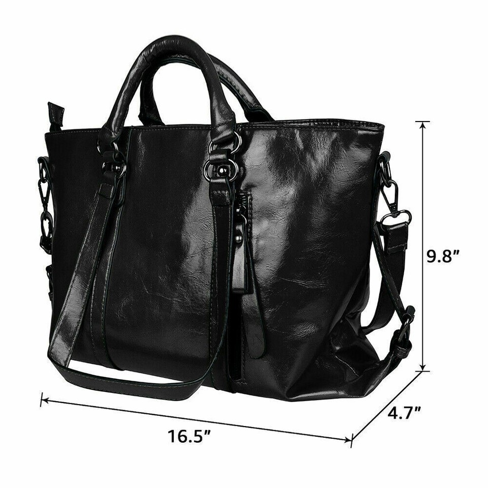 PU Leather Large Designer Women Shoulder Tote Messenger Crossbody Bag