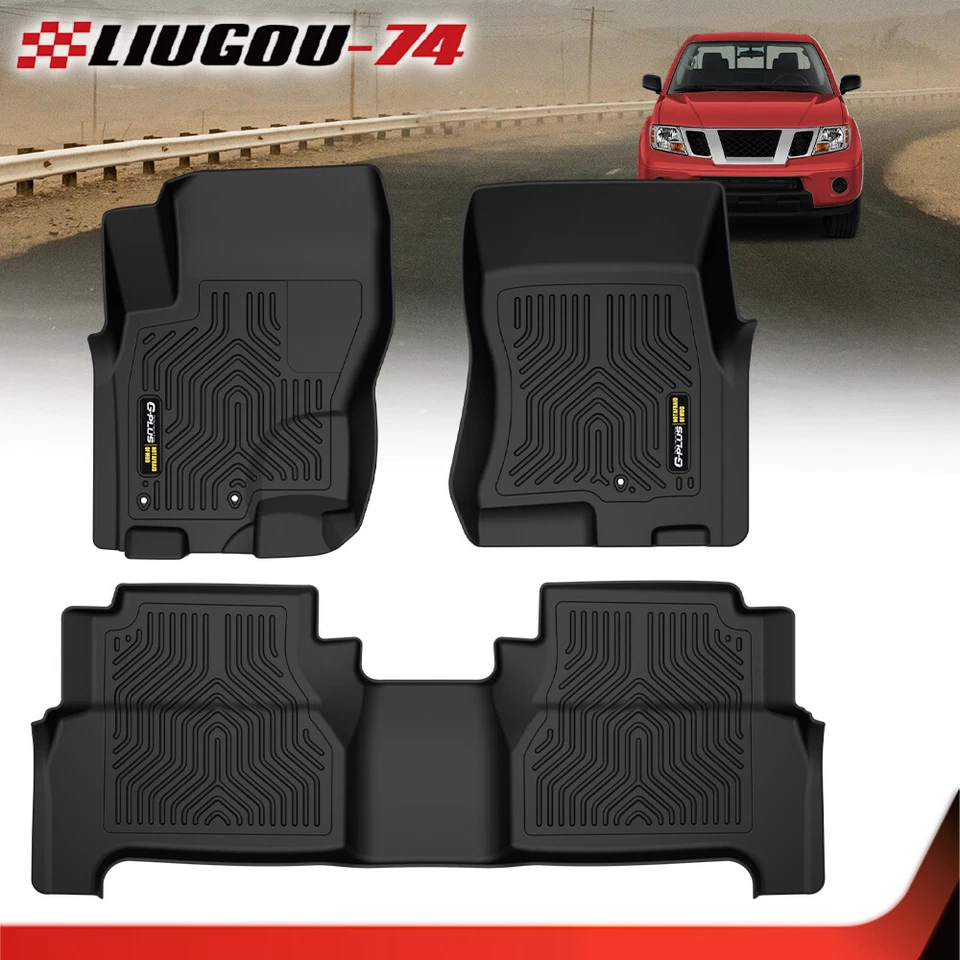 Fit For 2008-2021 Nissan Frontier Crew Cab Floor Mats Liners Set All Weather TPE Foto 2 de 4