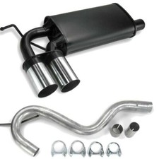 Novus Stahl Sportauspuff N Endschalldämpfer 2x76 rund für Audi A3 8P VW Golf 5