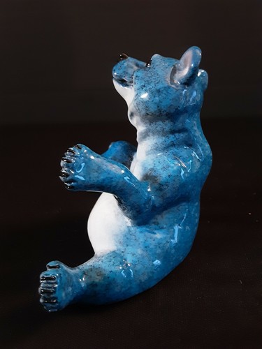 Nuevo Kitty's Critters Barry Blue Playing Bear Porcelana Raro - Imagen 2 de 7