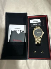 MVMT TC01 BG Watch With 39mm Black Face & Gold Bracelet - Unisex