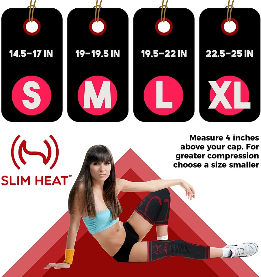 2pcs Knee Sleeve Compression Brace Support For Sport Joint Pain Arthritis Relief - Image 4 of 4