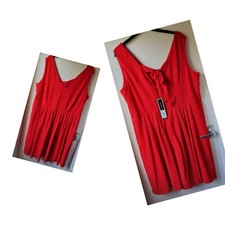 Lovedrobe Women’s Red Curve Tie Back Occasion Festivals Midi Dress Size 22