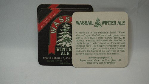 4 Wassail Winter Ale Card Board Beer Coasters From Full Sail Brewing Company - Picture 2 of 2