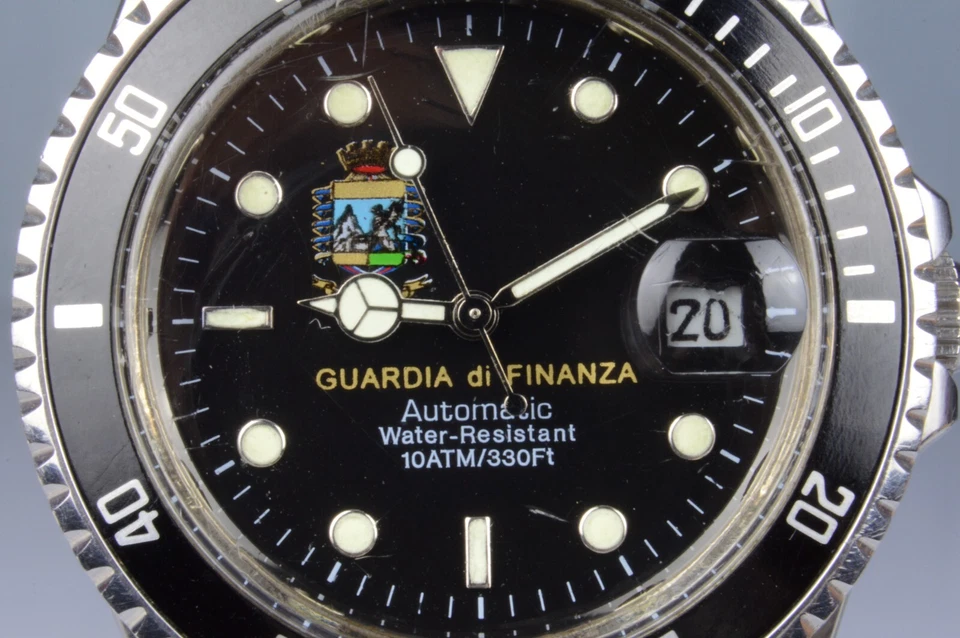 Orologio Militare "Guardia di Finanza" Automatic 10-ATM Oyster-Acciaio 1980s - Immagine 3 di 4