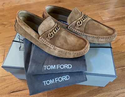 Tom Ford 7 us 8 Dark Brown Leather Loafers with Gold Chain leather York Chain loafers in brown - Tom Ford | Mytheresa main image 3