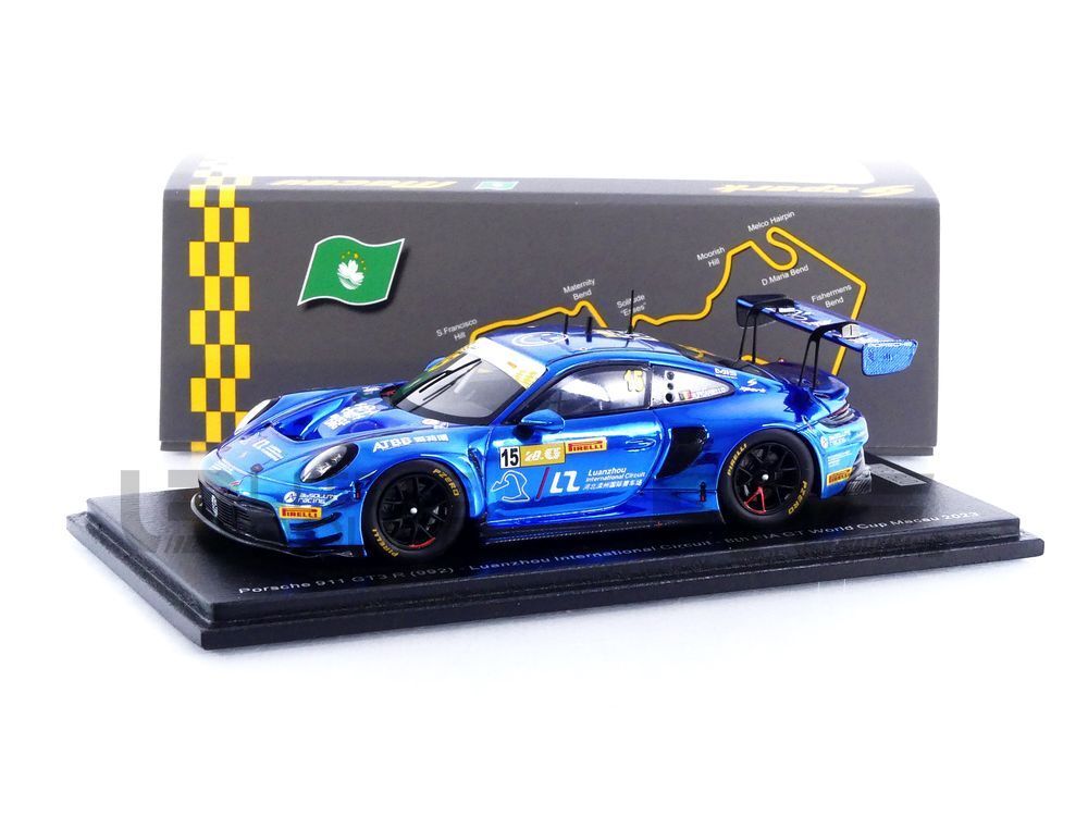 ミニカー Spark 1/43 Porsche 911GT3R 992 Macau #15 Spark 1:43 Porsche 911 (992) GT3 R #99 6th FIA GT World Cup