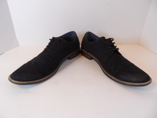 Scarpe eleganti Perry Ellis Portfolio Ultra Foam da uomo nere in ecopelle scamosciata - taglia 9,5M - Foto 4 di 12