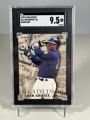1995 Fleer Update #11 Ken Griffey Jr. Headliners SGC 9.5 Seattle Mariners HOF