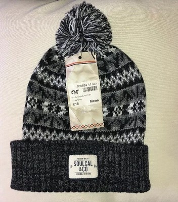 grey mens bobble hat