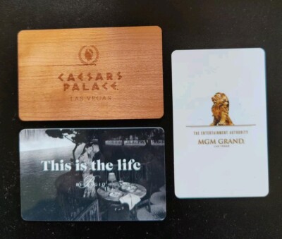 CAESARS PALACE (WOOD), MGM GRAND, Bellagio VEGAS room key cards