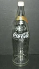VINTAGE Coca Cola 40 oz GLASS BOTTLE w Metal Cap and Paper Price Label Free Ship