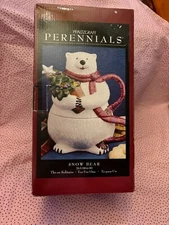 Pfaltzgraff Perennials Snow Bear Teapot For One New Open Box Perfect!