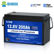 12V 200Ah Deep Cycle Litime LiFePO4 Lithium Battery for RV Solar Off-grid Motor