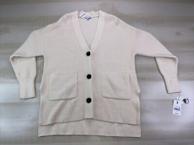 Ophelia Roe Ivory Knit Cardigan Women s Small NWT-12132