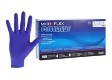 *100-Gloves* Microflex Cobalt Powder-Free Nitrile Examination Large N193
