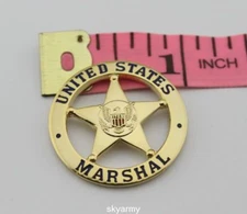 US MARSHAL Lapel Hat Pin-GOLDEN