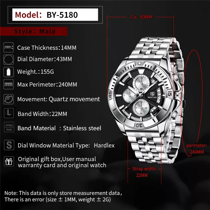 Benyar watch manual clearance