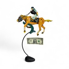1920s Antique Articulated Race Horse Jockey - Carnival Game French Casino Gaming