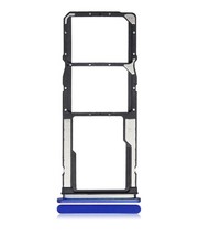 Replacement Dual Sim Card Tray Compatible For Xiaomi Redmi 9 / Poco M2 Blue 