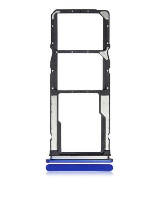 Replacement Dual Sim Card Tray Compatible For Xiaomi Redmi 9 / Poco M2 (Blue)