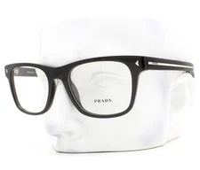 Prada VPR A13 16K-1O1 Eyeglasses Glasses Polished Black 54-19-150 with Case