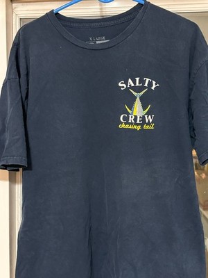 Salty Crew Tee | Chasing Tail Graphic | Navy Blue | XL