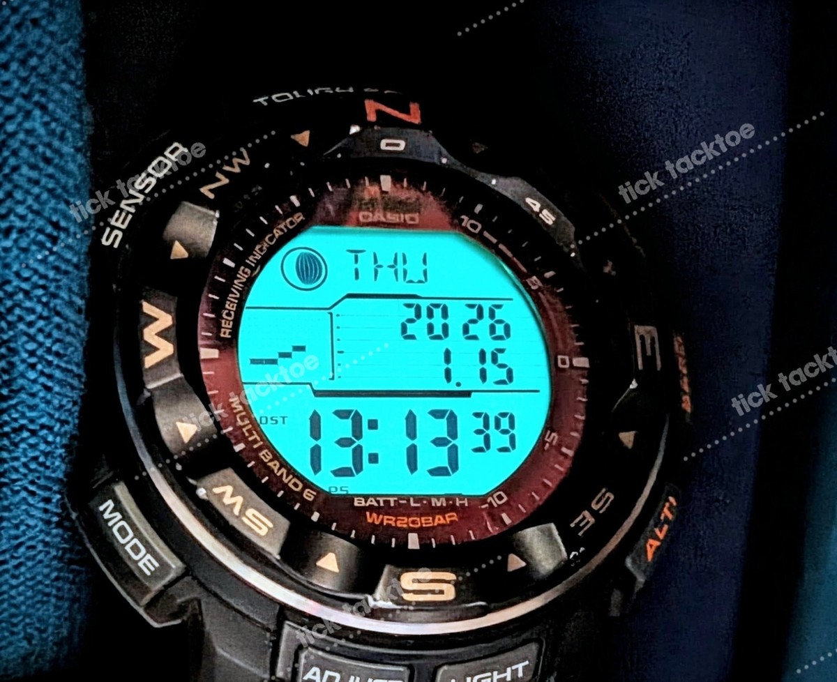 ✨美品✨CASIO PROTREK 腕時計 ブラック PRW-2500 RARE BLACK Casio Pro Trek PRW-2500 Triple Sensor Tough Solar
