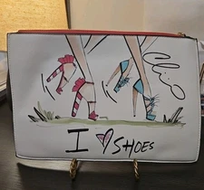 Christian Siriano For Payless 'I ♡ Shoes' Painted & Signed Clutch