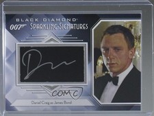 2025 James Bond Black Diamond Sparkling Scripts Daniel Craig as #SS-DC Auto ob9