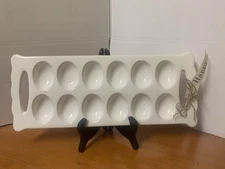 Mud Pie Home Rectangle 12 S;ot Deviled Egg Tray 16"x6"