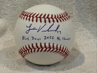 BEAUTIFUL Louie Varland #77 Toronto Blue Jays 2025 AL Champs AUTO'D OML Baseball